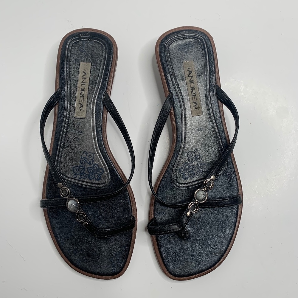 Andrea | Black Strap Wedge Heel